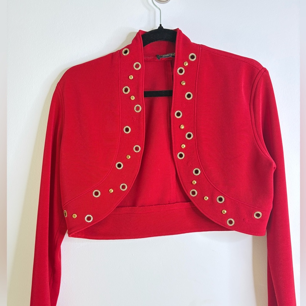 Marshall Rousso Red Jacket with Gold Accents